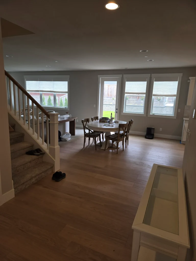 A photo of a clean, newly repaired house